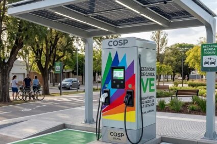 Vanguardia tecnológica en el interior: Oliva inauguró la primera estación de carga para vehículos eléctricos de la región