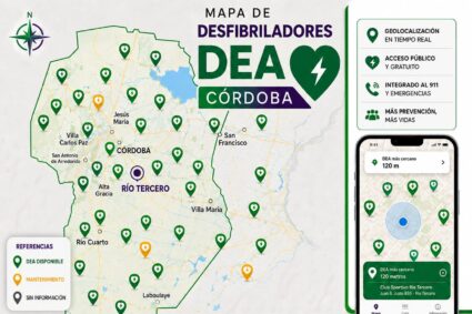 Juan Pablo Peirone impulsa un proyecto para crear un mapa público de desfibriladores en la provincia de Córdoba