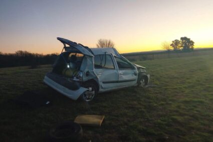 Siniestro vial en la Ruta Nacional 36: un automóvil despistó y volcó en las cercanías de Almafuerte