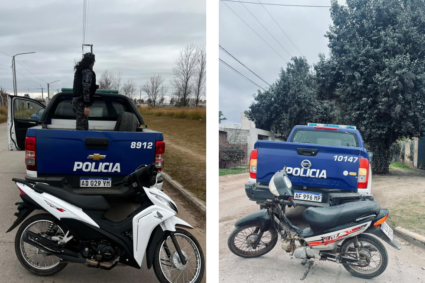 Policiales en Río Tercero: un detenido en un allanamiento por lesiones y cuatro motocicletas secuestradas